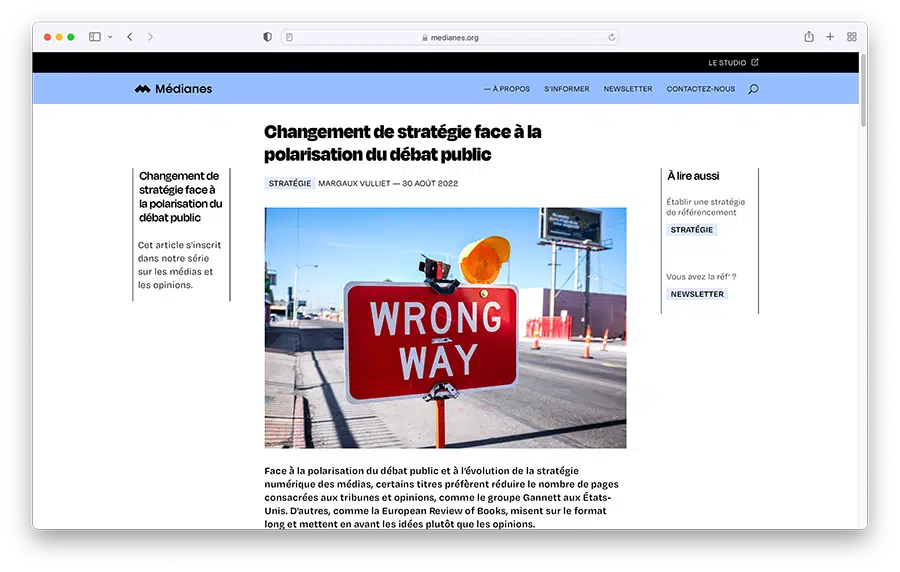 Shift in strategy amid public debate polarization