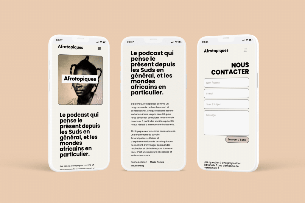 Afrotopiques — Création de site web et stratégie