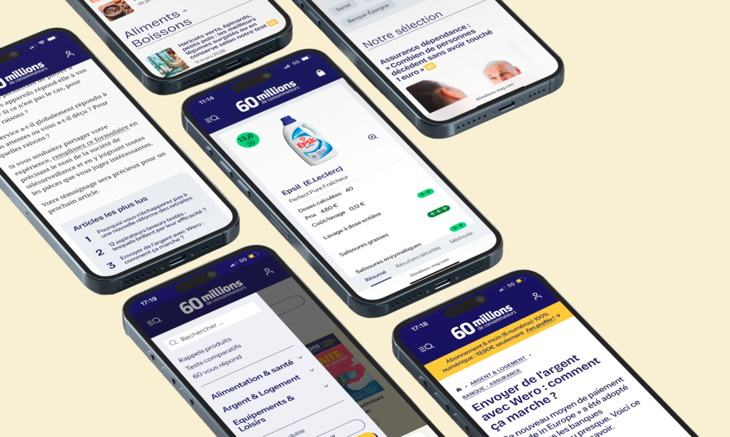 60 Millions de Consommateurs — Refonte de site web